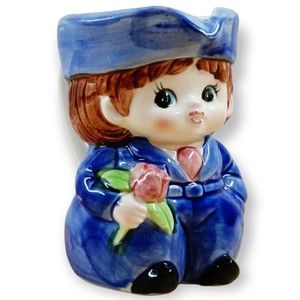 VINTAGE RELPO Little Boy Blue Creamer Décor Succulent Planter Made in Japan